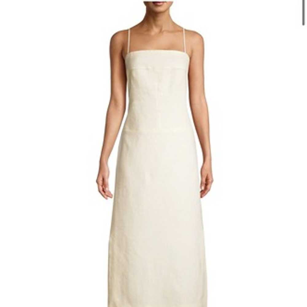 Tory Burch Linen Sheath Dress in Ivory  - size 10 - image 3