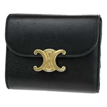 Celine Triomphe leather clutch bag