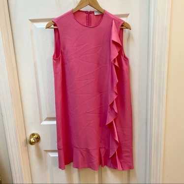 Red Valentino Pink Envers Sleeveless Crepe Ruffle 