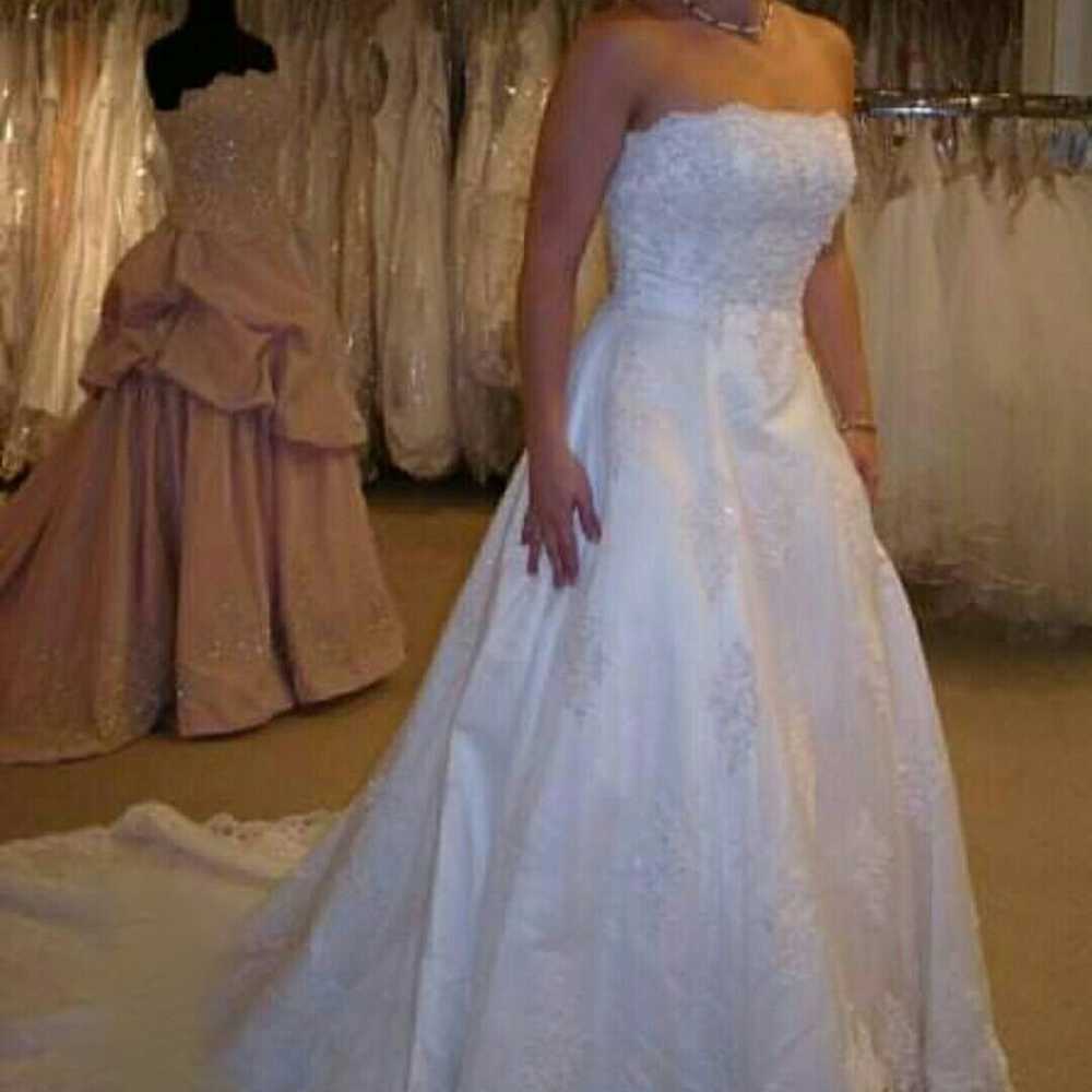 Strapless beaded Wedding Dress - image 12