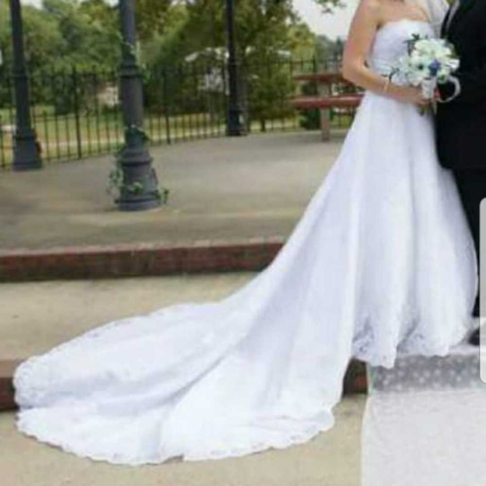 Strapless beaded Wedding Dress - image 2