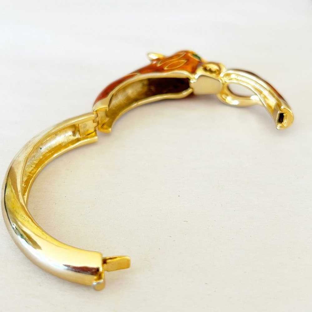 Vintage designer style panther statement bracelet - image 3