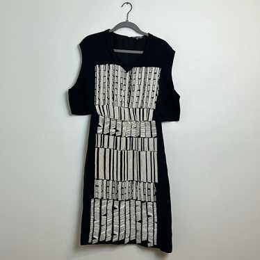 Maiyet Black Beaded Silk Midi Dress - image 1