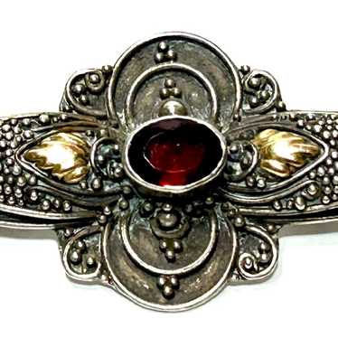 Sterling silver antique brooch pin victorian Edwar