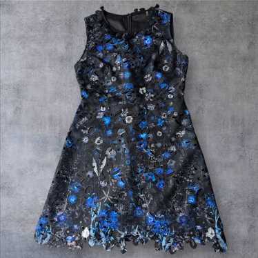 Elie Tahari Floral Cutout Sleeveless Dress