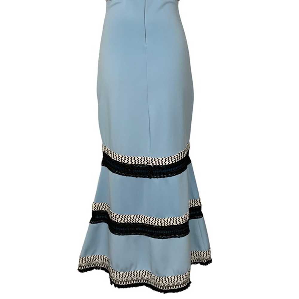 Iorane Trumpet Dress 40 M Blue Sleeveless Midi Se… - image 10