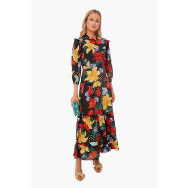 Rixo London Spotted Lily Garden Monet Floral Maxi 