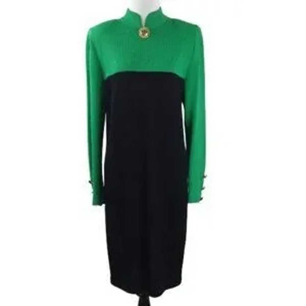 St. John by Marie Gray Colorblock Kelly Green/Bla… - image 11