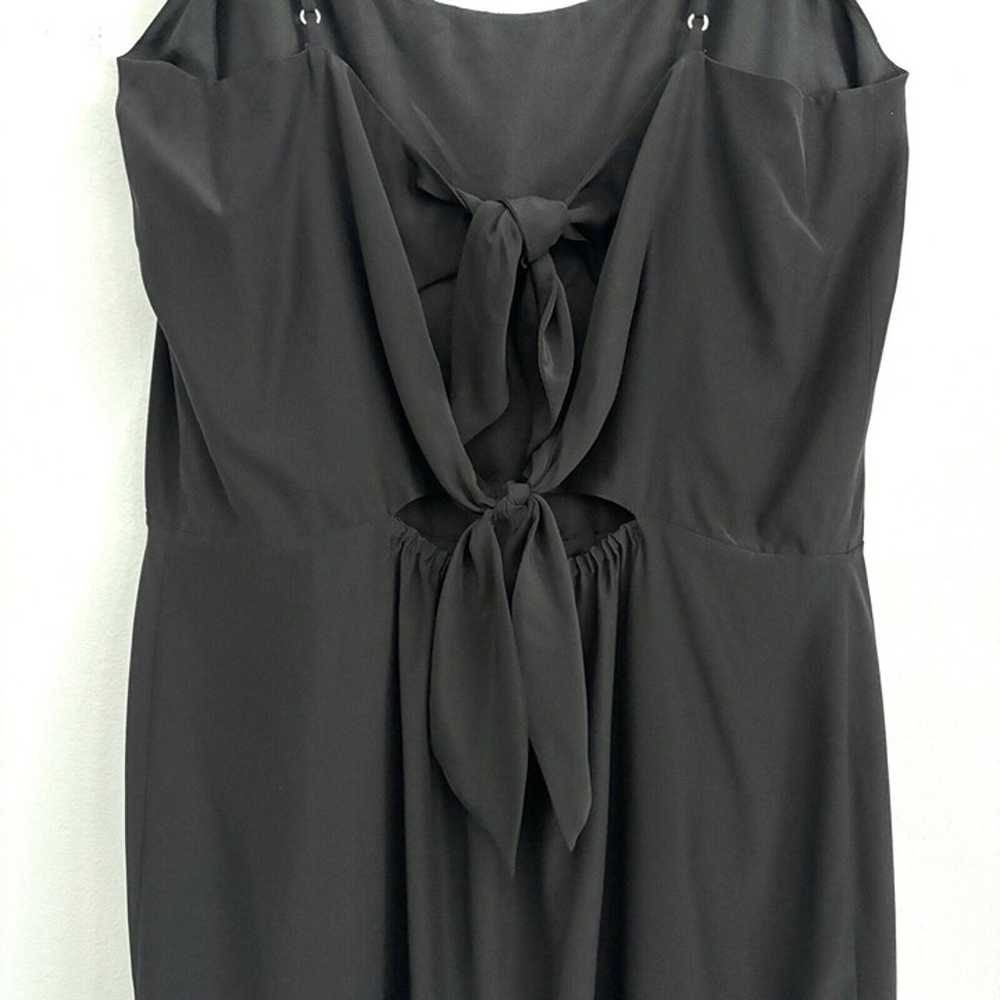 Jenni Kayne Black Double Bow Tie Back Silk Dress … - image 8