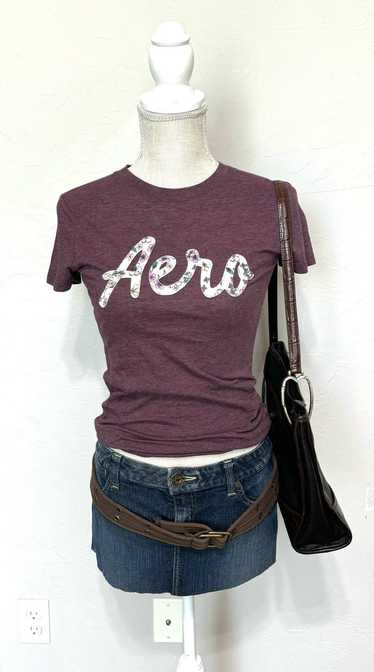 Aeropostale Aeropostale Y2K Crew Neck Tee Purple W