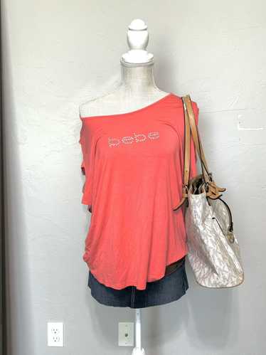 Bebe Bebe Y2K Pink Shirt Rhinestone Women’s Top Si