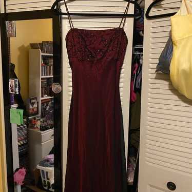 dark red vampy betsy and adams dress - image 1