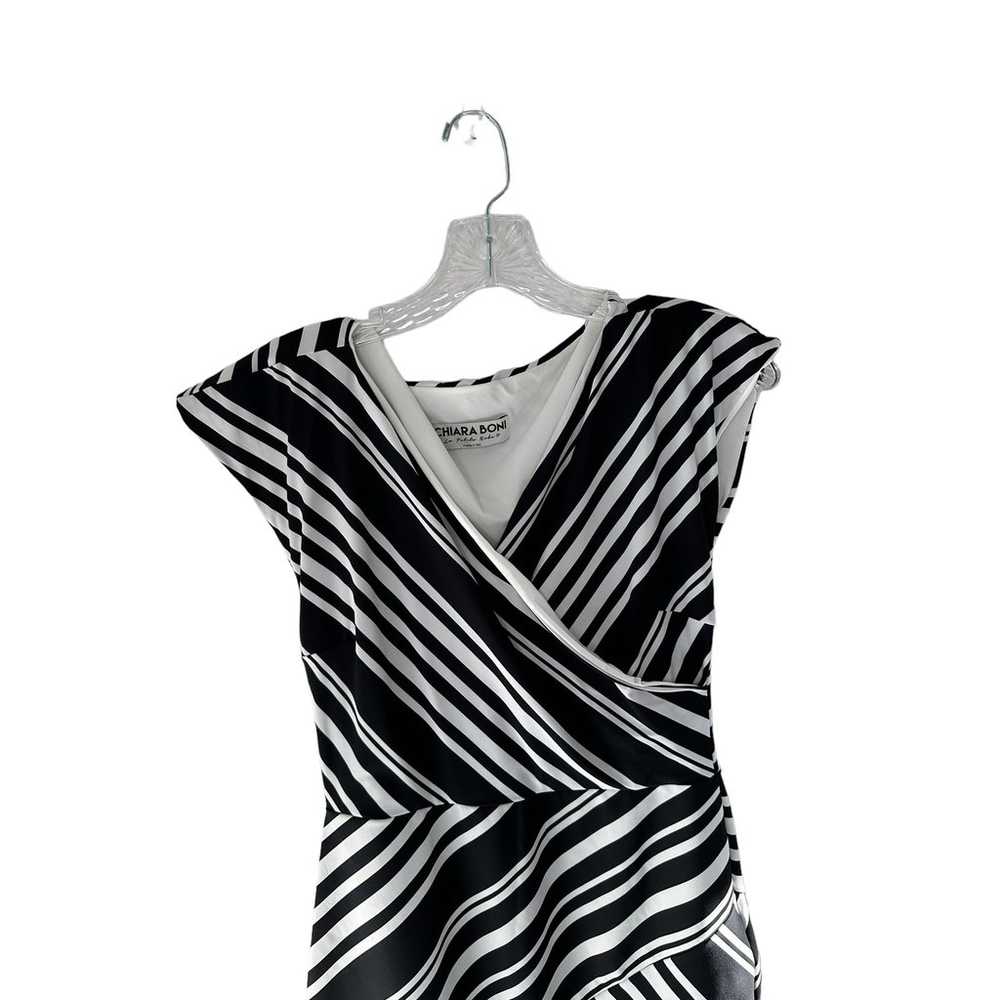 Chiara Boni La Petite Robe Black White V-Neck Sli… - image 4