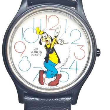 Disney X Lorus Goofy Vintage Analog Watch Black Pl