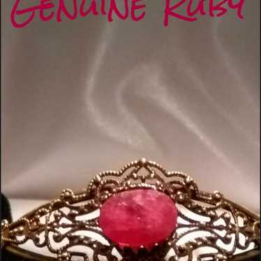 Real Ruby Cuff Bracelet - image 1