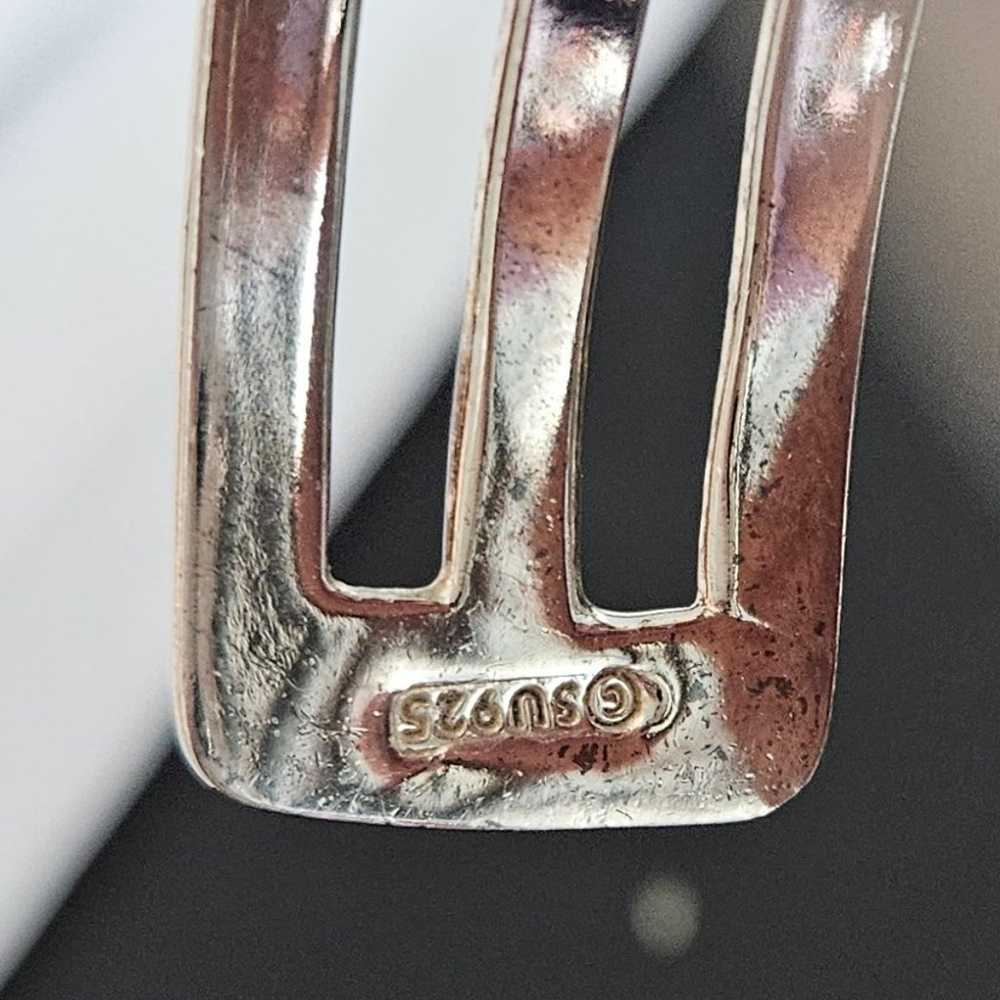 Vintage Sterling Silver Mexican Cuff Bracelet - image 5