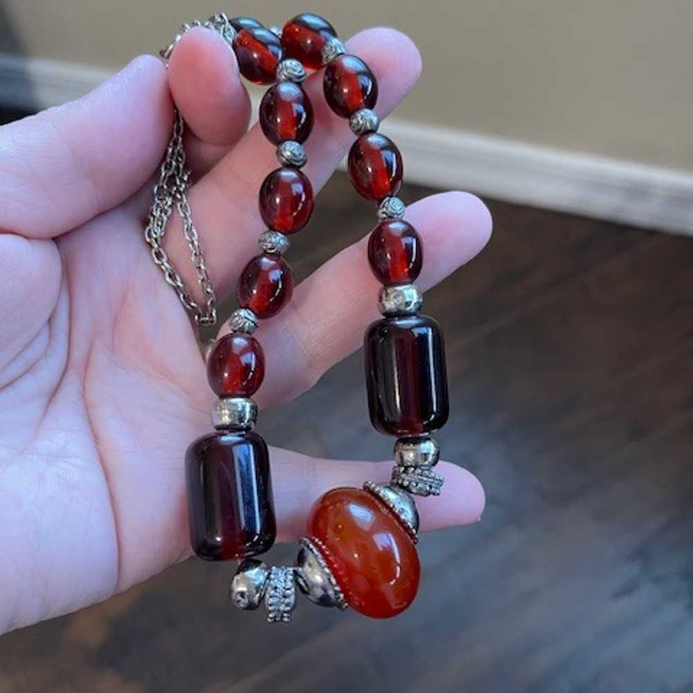 Vintage Tribal Carnelian Necklace - image 3