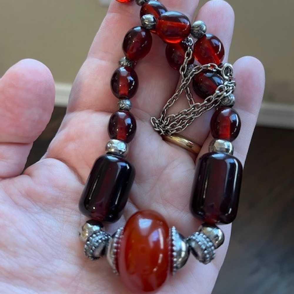 Vintage Tribal Carnelian Necklace - image 4