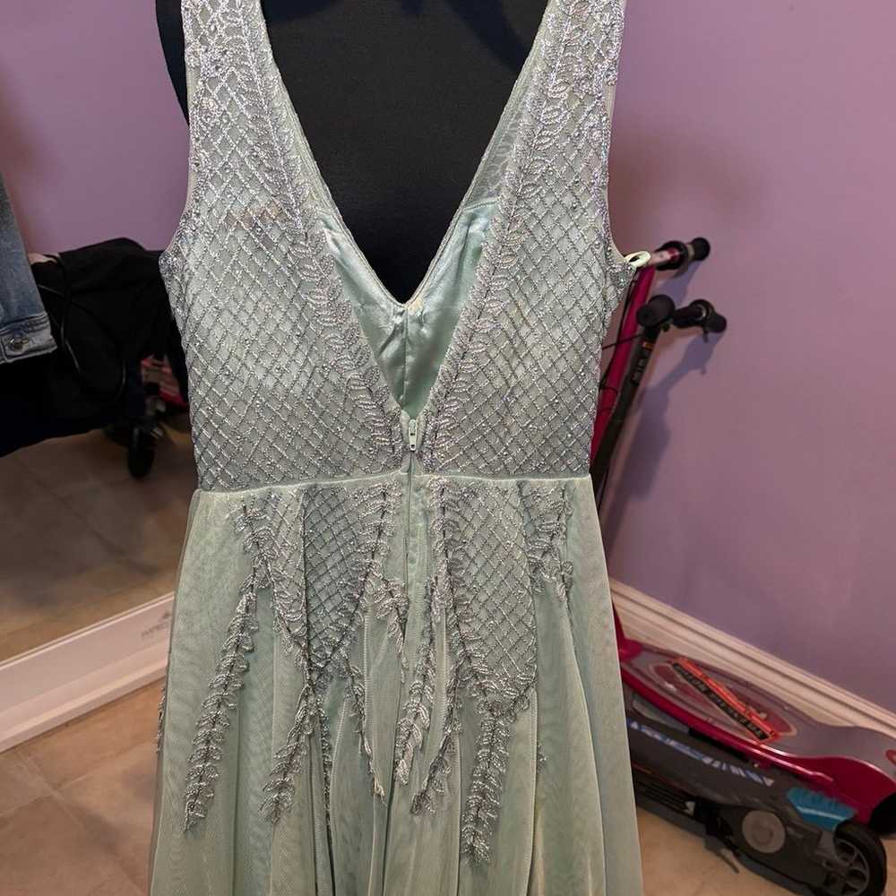 Macy’s sage green prom dress - image 7