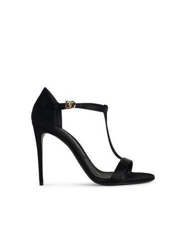 Dolce & Gabbana DOLCE & GABBANA Black Satin Sandal