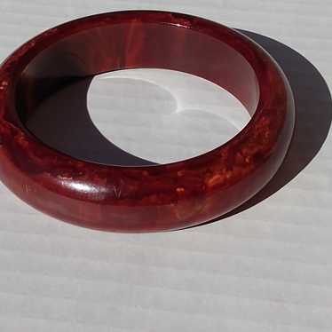 Bangle Bracelet Vintage bakelite bangle cherry red