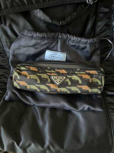 Prada Iconic Gun Print Zip Pouch