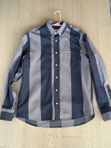 foret Striped Heavy Button Up Shirt