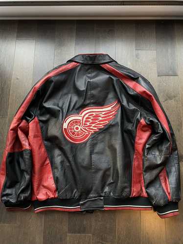 NHL × Vintage 2000s Detroit Red Wings leather jack