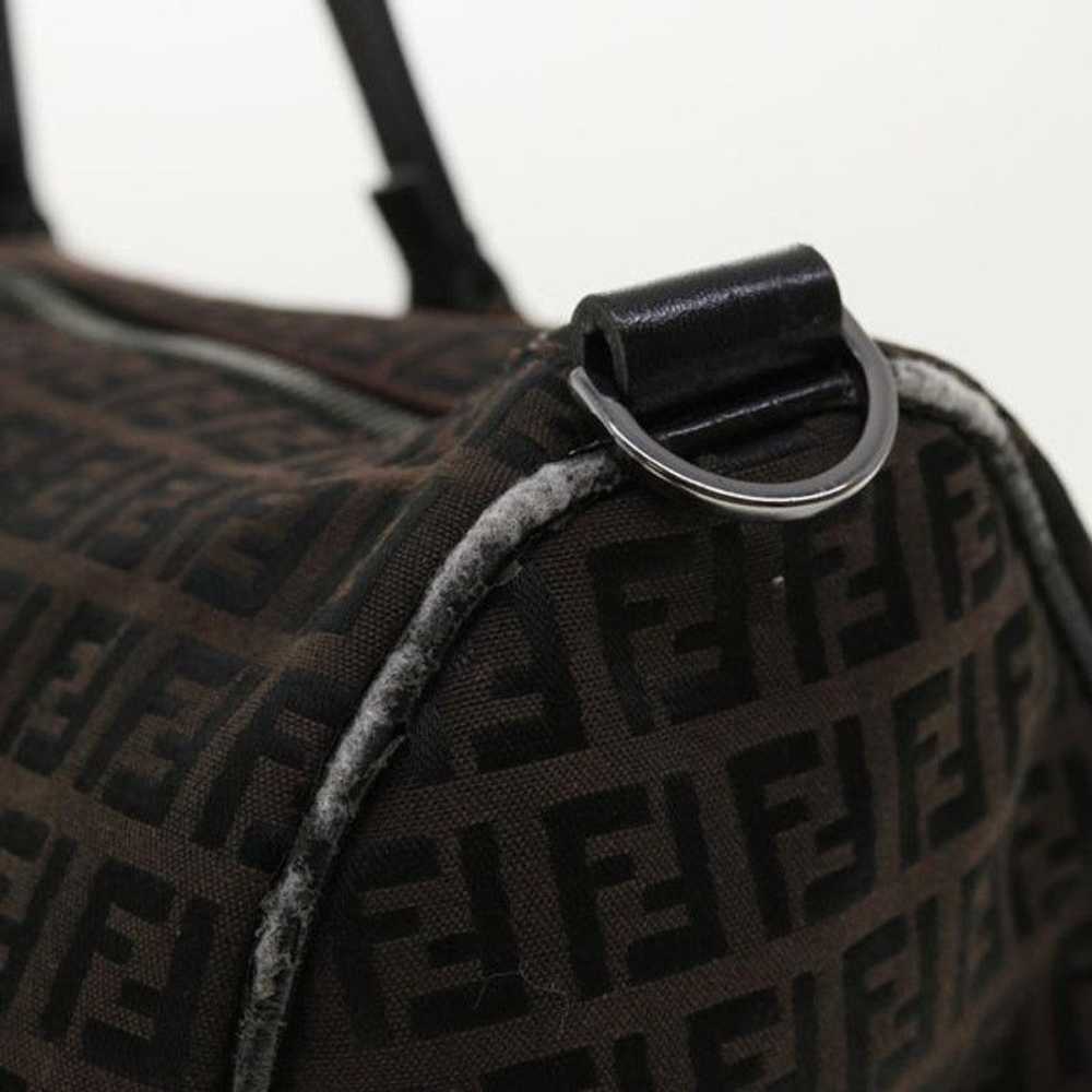 Fendi FENDI Zucchino Canvas Boston Bag Black - image 4