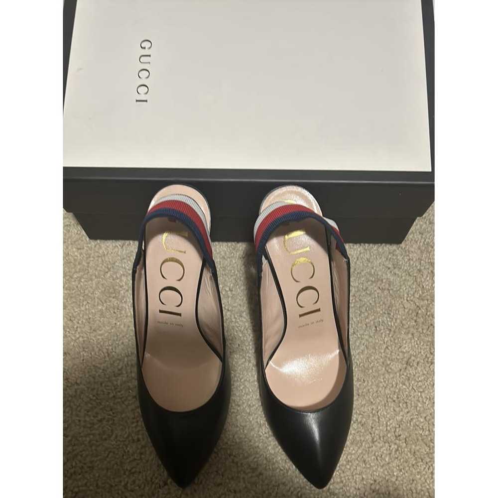 Gucci Malaga leather heels - image 2