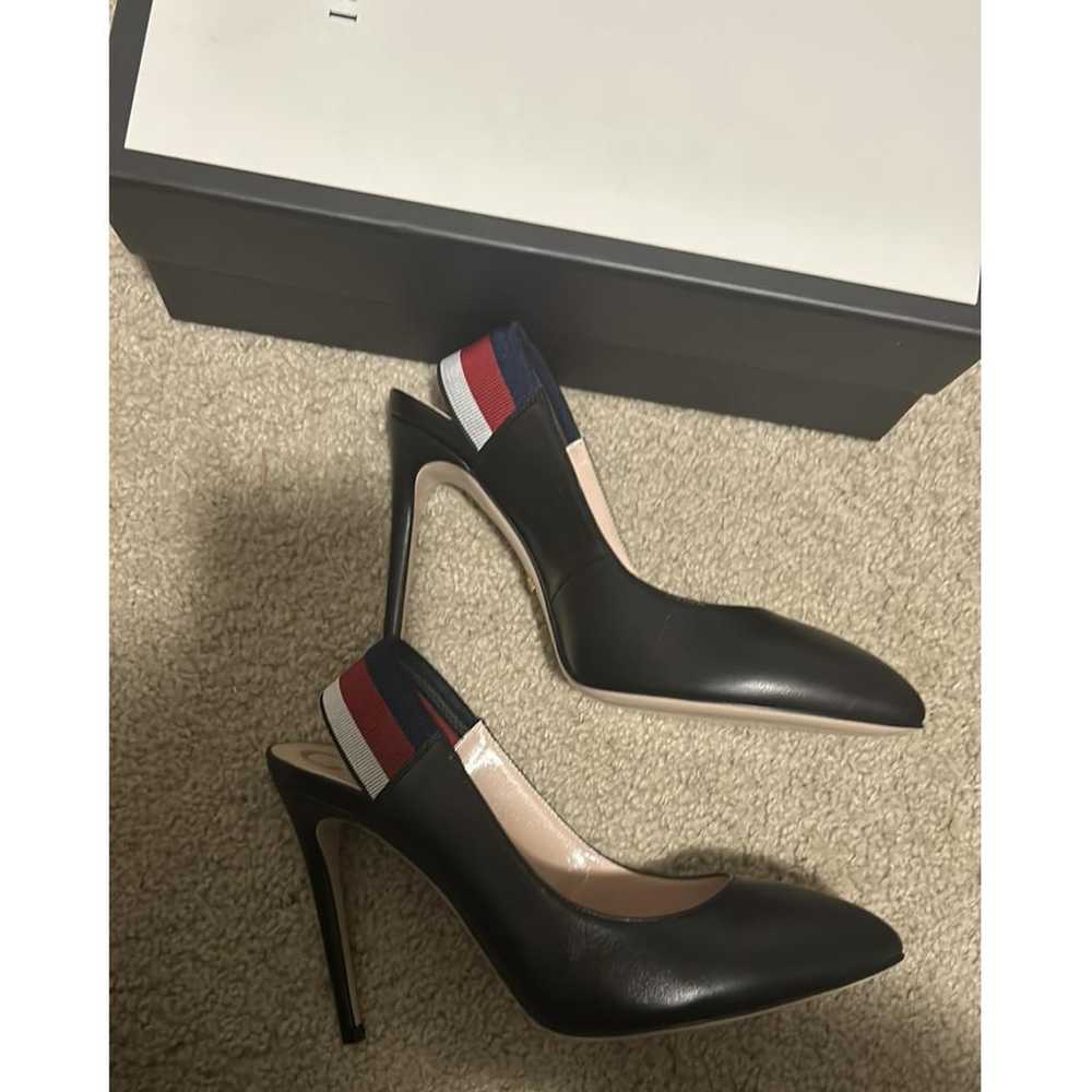 Gucci Malaga leather heels - image 3