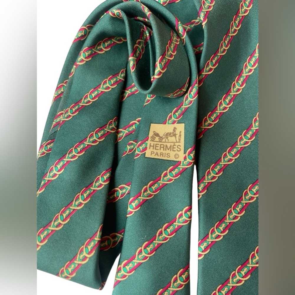 Hermes HERMÈS Silk Pattern Tie - image 6