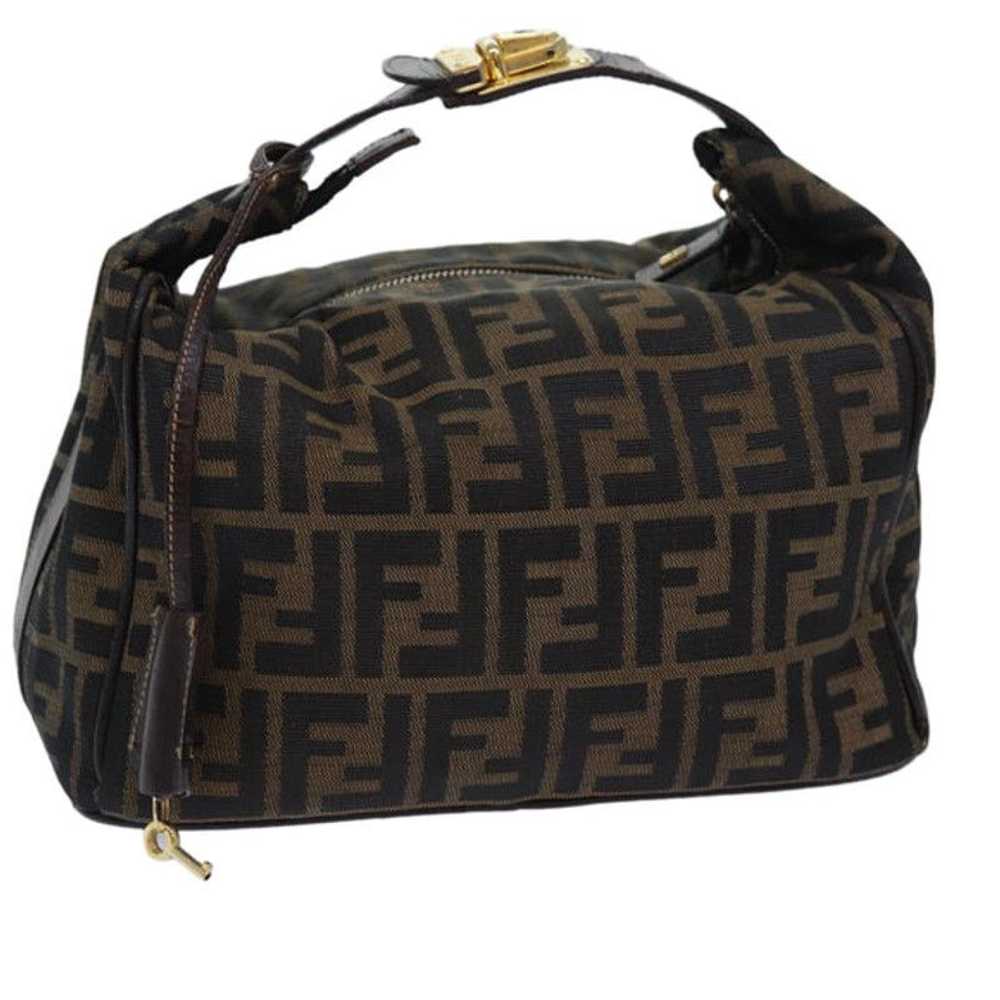 Fendi FENDI Zucca Canvas Vanity Hand Bag Brown - image 1