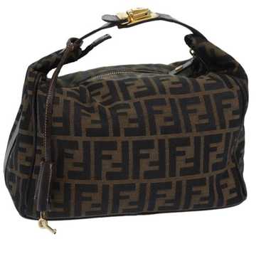 Fendi FENDI Zucca Canvas Vanity Hand Bag Brown - image 1