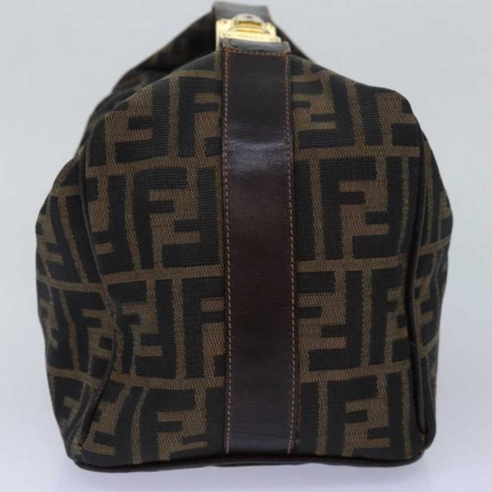 Fendi FENDI Zucca Canvas Vanity Hand Bag Brown - image 3