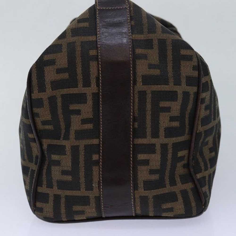 Fendi FENDI Zucca Canvas Vanity Hand Bag Brown - image 4