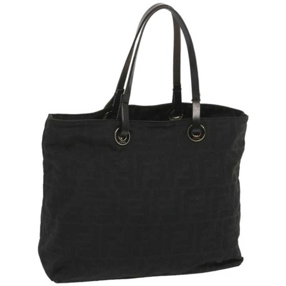 Fendi FENDI Zucca Canvas Hand Bag Black - image 1