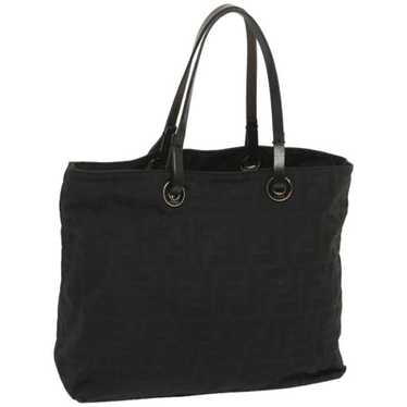 Fendi FENDI Zucca Canvas Hand Bag Black - image 1