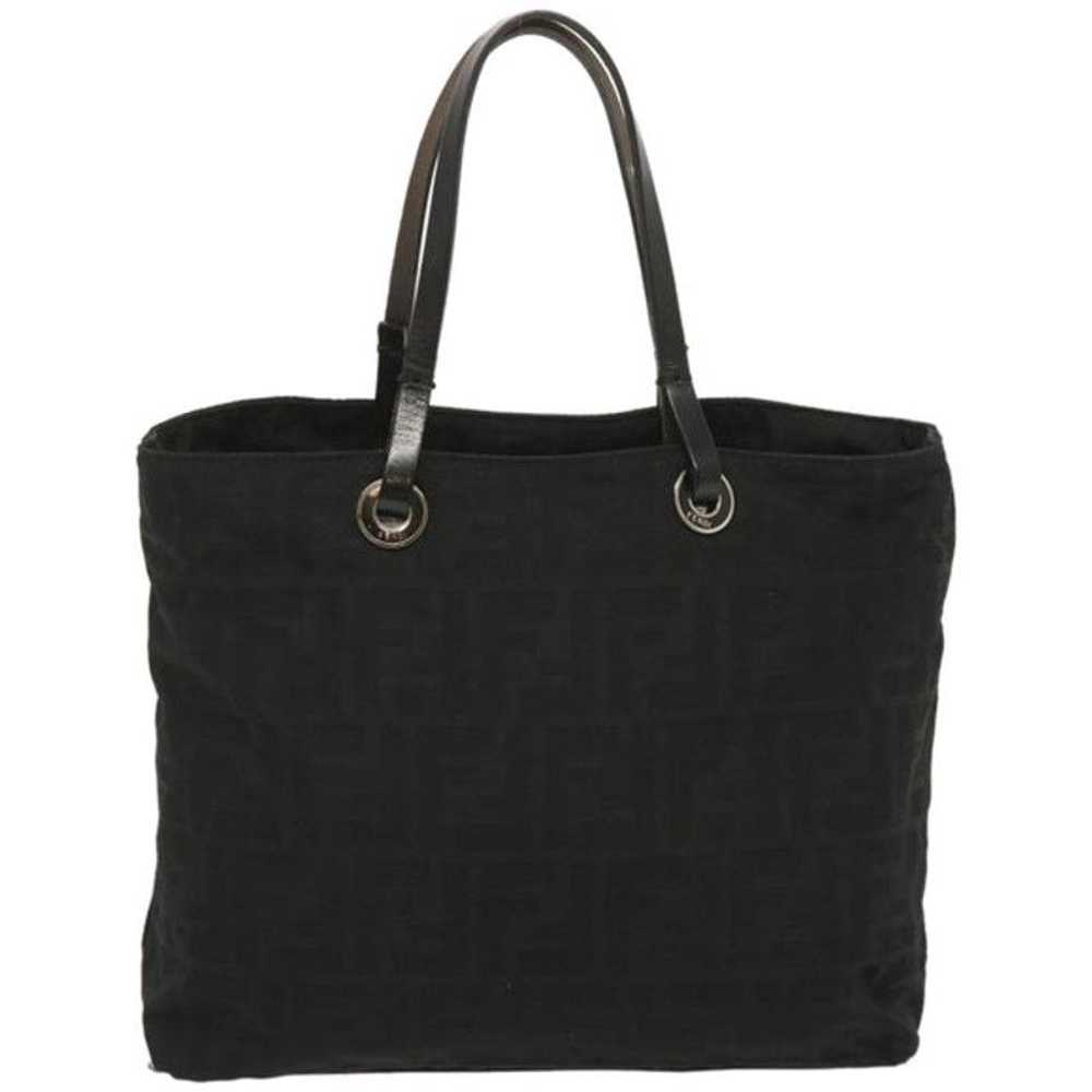 Fendi FENDI Zucca Canvas Hand Bag Black - image 2