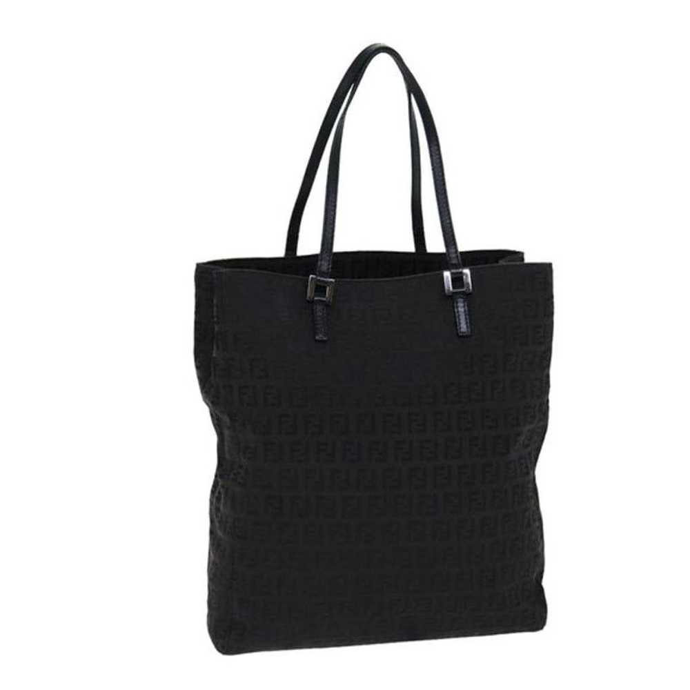 Fendi FENDI Zucchino Canvas Hand Bag Black - image 1