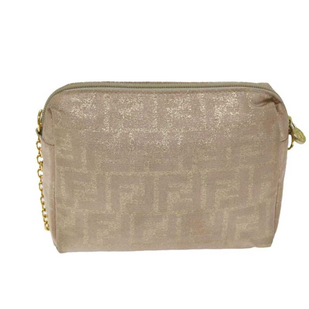 Fendi FENDI Chain Zucca Canvas Shoulder Bag Beige - image 2