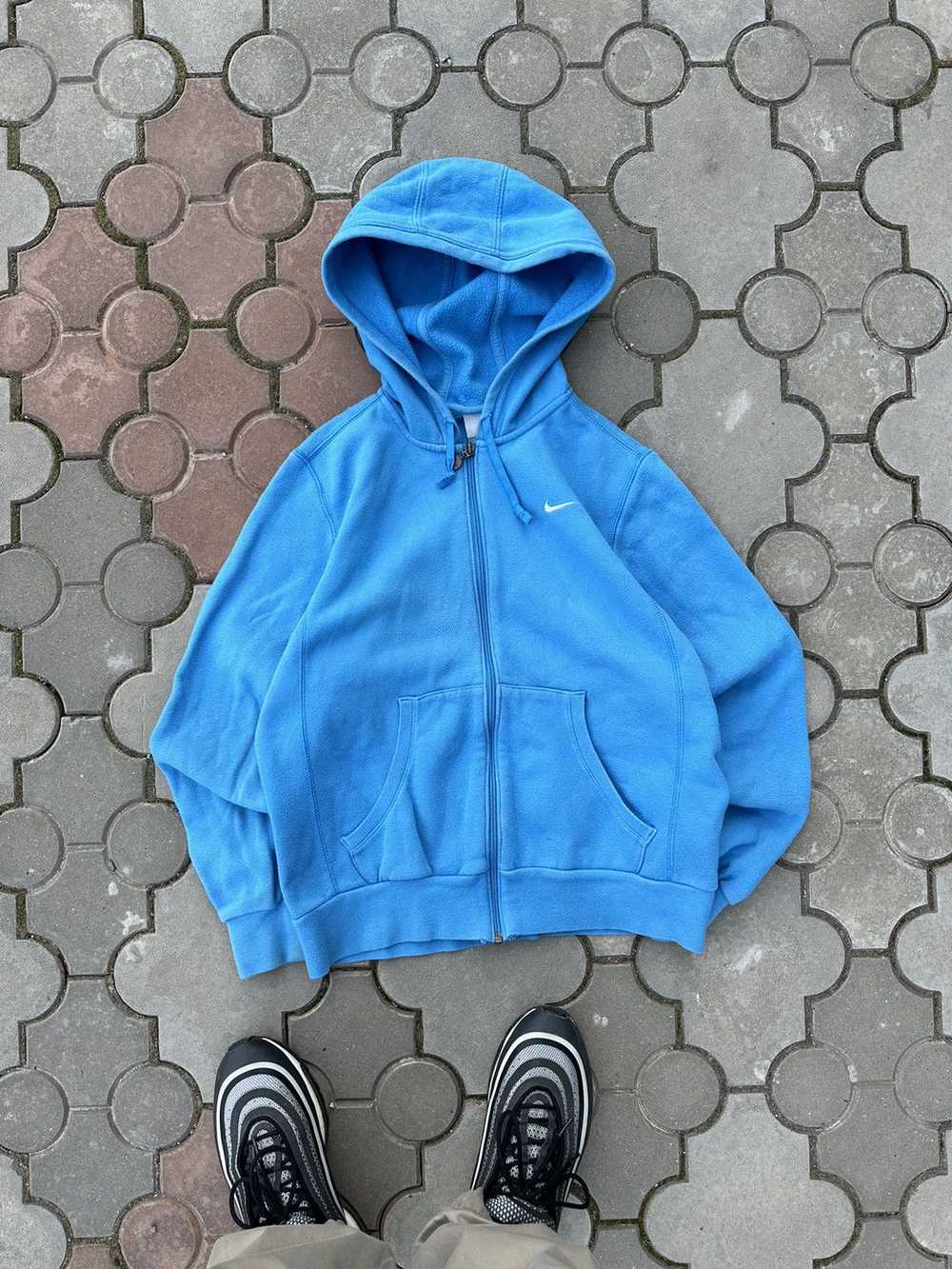 Nike × Vintage Vintage Nike Small Swoosh Zip Hood… - image 2