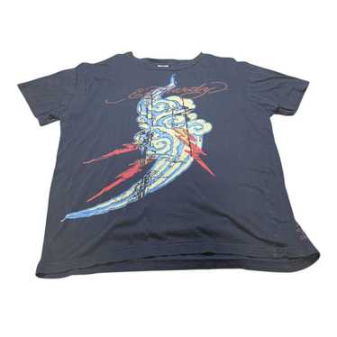 Ed Hardy Y2k grunge gray Ed Hardy graphic tee siz… - image 1