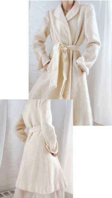 crème cashmere belted coat