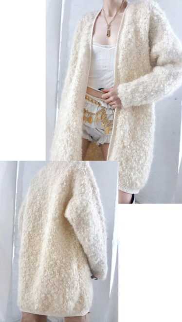 euro boucle knit cardigan