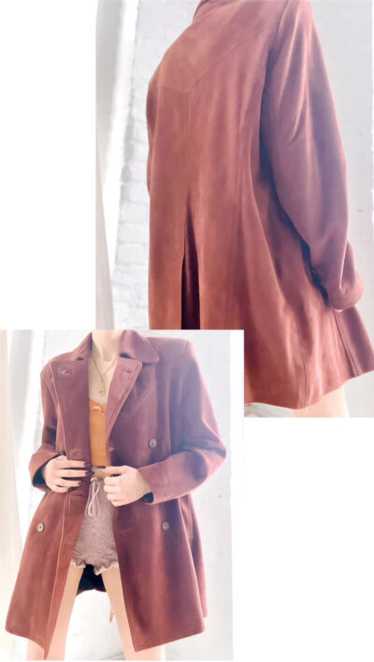 mauve 70s suede jacket