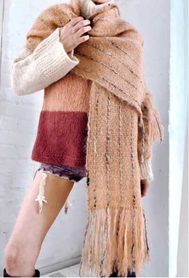 artisan peachy keen jumbo mohair scarf