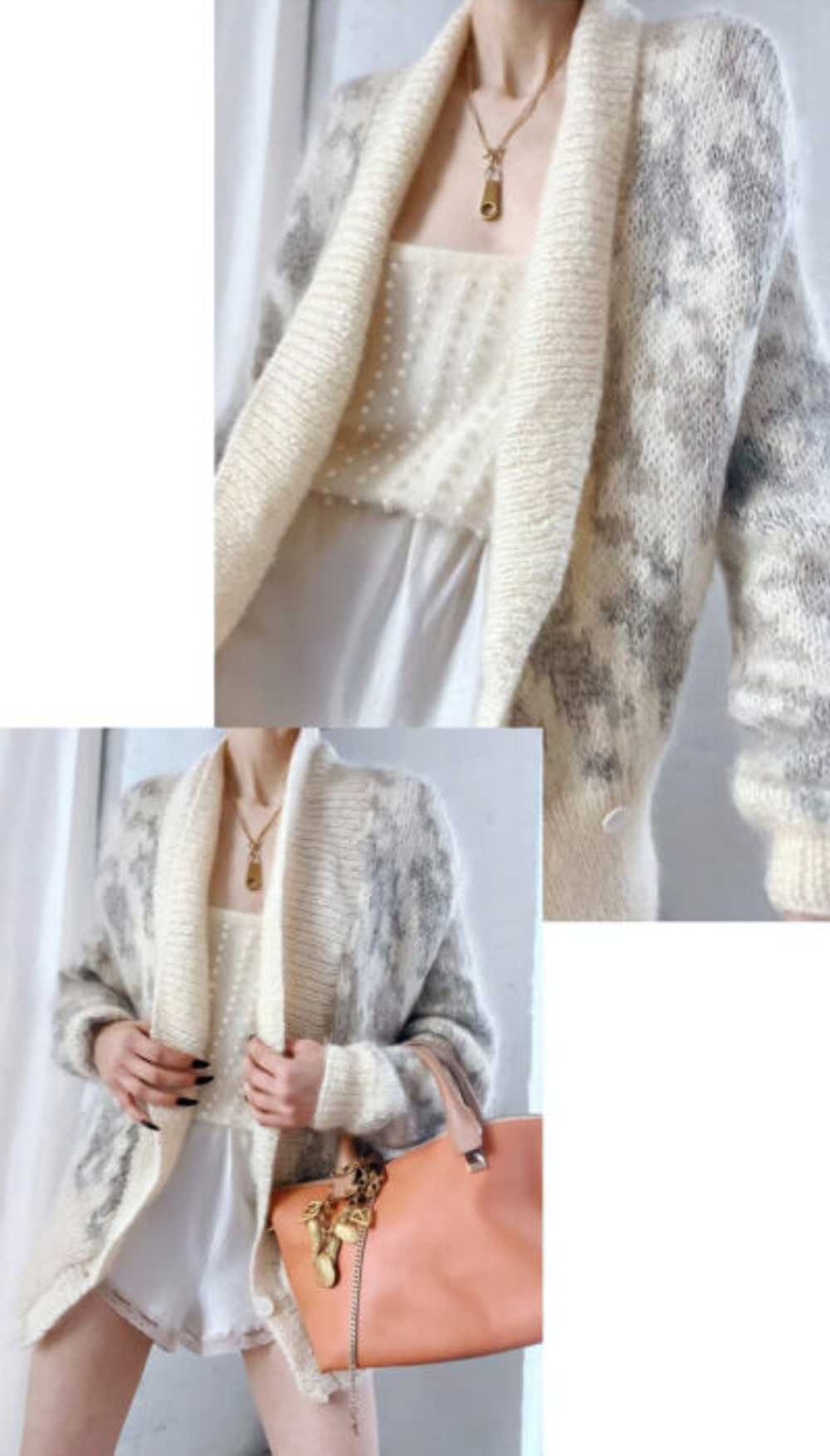 cozy mohair knit cardigan - image 2