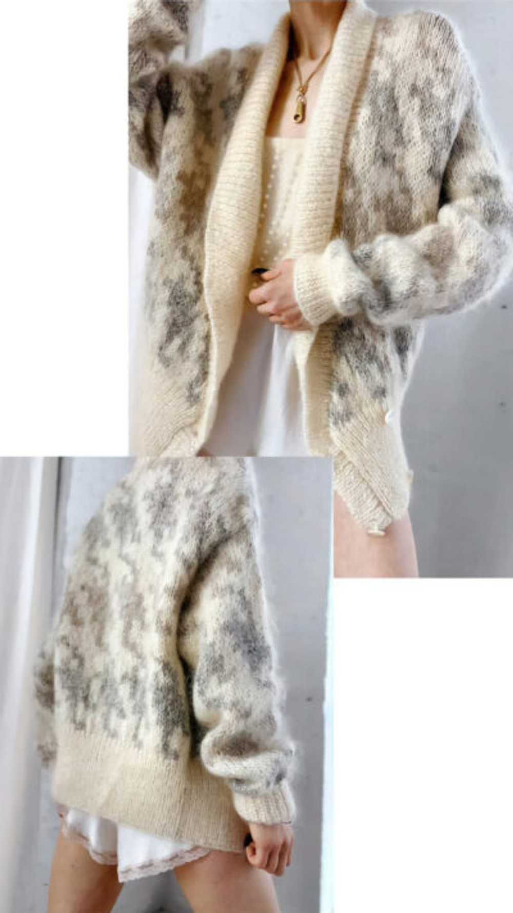 cozy mohair knit cardigan - image 3