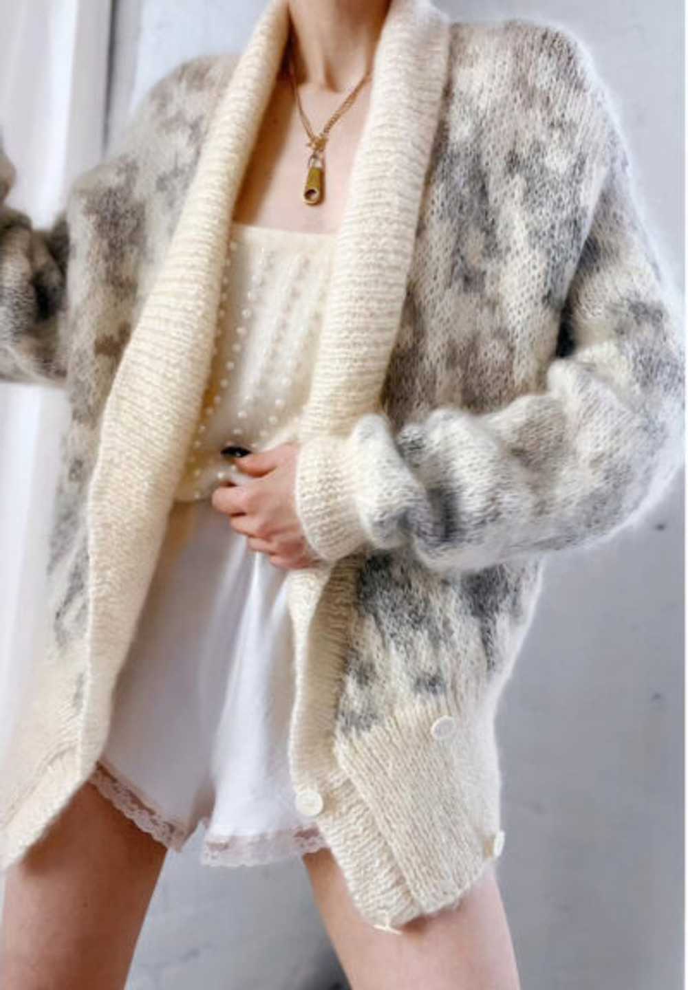 cozy mohair knit cardigan - image 4